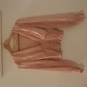 Melon long sleeve crop top